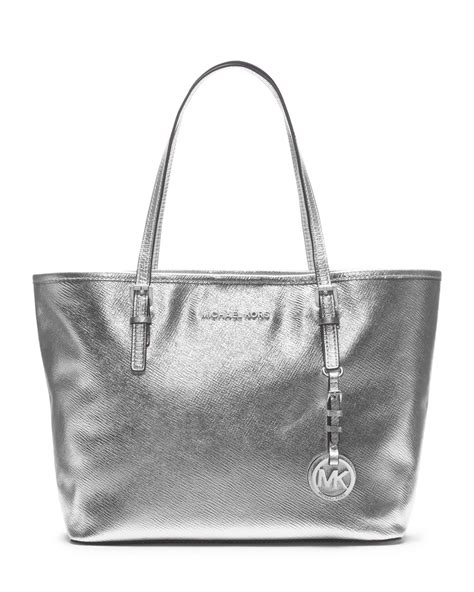 michael kors jet set travel tote silver hardware|michael kors designer tote jet set.